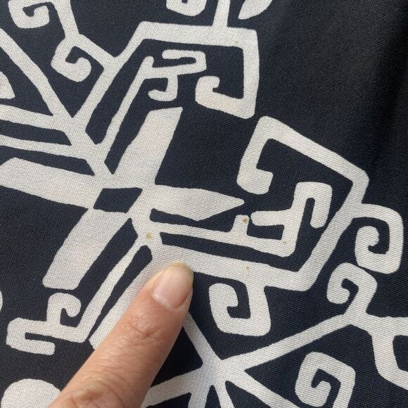 TATIANA B Women’s Size L Black White Embroidered Beaded Sleeveless Retro Dress - Picture 6 of 13